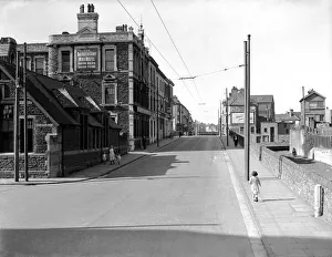 Empty Prints: General View of Bute Street, Cardiff, 13th April 1952