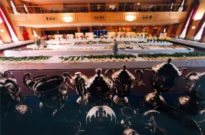 Leeks Prints: A general view of a leek and flower show at the Lancastian Suite of the Federation