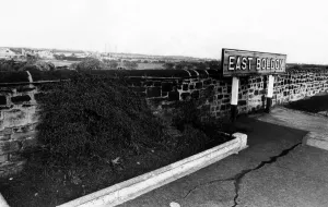 A general view of the platform and sign at East Boldon Railway Station on 5th October