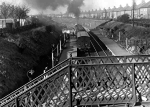 Tracks Prints: A general view of Seaburn Railway Station at Sunderland on 3rd January, 1951