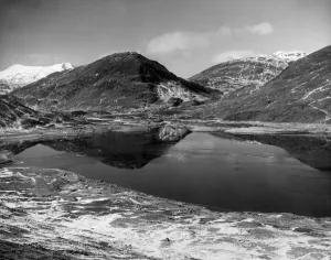 Tranquil Prints: General view showing Loch Treig within the Lochaber hills near Fort William, Scotland
