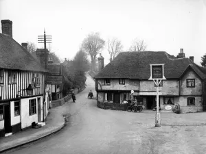 Scenic Prints: General view showing the main street passing through the village of Ightham in Kent. 1926