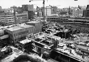 General view showing the new development in Manchester City centre which includes the Old