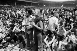 General view showing the thousands of fans at the Midsummer Music concert at Wembley
