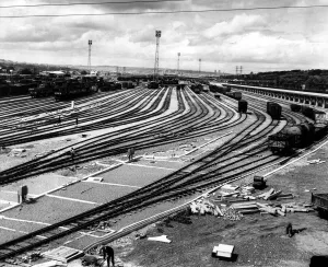 00369 Prints: A general view of the sidings at the new Tyne marshalling yard at Lamesley on 21st June