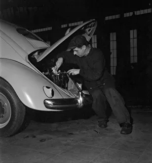 General views of the production line at the volkswagen factory producing Beetle cars in