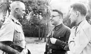 General Wavell in conversation (via an interpreter) with Colonel Popov in Baghdad, Iran