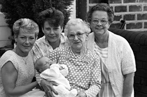 The generation game... Six-week-old Anthony Paul Haigh makes up the fifth generation of a