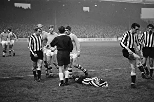 Geoff Allen, making his First Division debut for Newcastle United