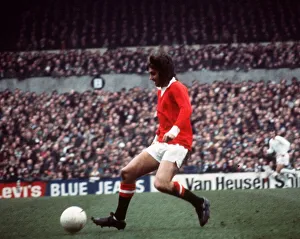 George Best 1972 Manchester United football against Leeds February 1972