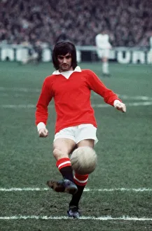 Sporting Legend Prints: George Best 1972 Manchester United footballer Leeds V Manchester United