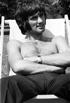 Arms Folded Prints: George Best April 1970 footballer making a TV documentary