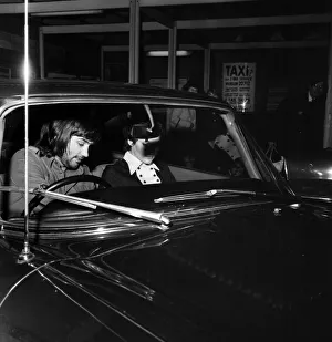 Wags Prints: George Best and Carolyn Moore: George Best prepares to make his dash from Wilmslow