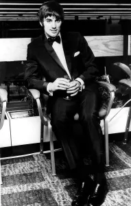 George Best in dinner jacket May 1968 at the Anglo American sporting club