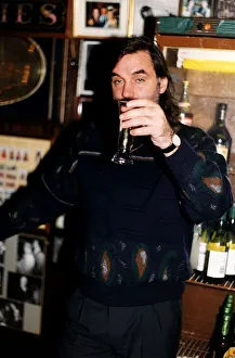 George Best Ex-Footballer drinking in his local pub Dbase