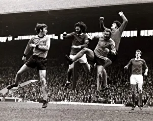 Sporting Legend Prints: George Best Football Player - April 1971 in action with McAlle, Baily