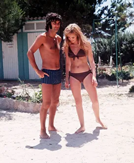 George Best Football Player and Susan George actress on holiday in Palma Nova Majorca