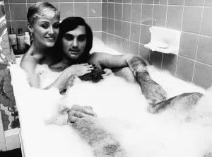 Girlfriend Prints: George Best and his girlfriend Angela Macdonald - James pictured at the London home