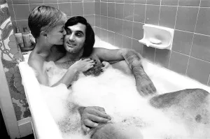 George Best and his girlfriend Angela Macdonald - James pictured at the London home