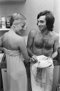 George Best and his girlfriend Angela Macdonald - James pictured at the London home