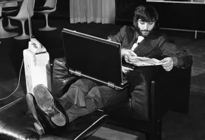 George Best at his luxury home in Blossom Lane, Bramhall, Cheshire