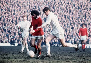 Sporting Legend Prints: George Best and Norman Hunter fight for the ball 1970 with Billy Bremner looking