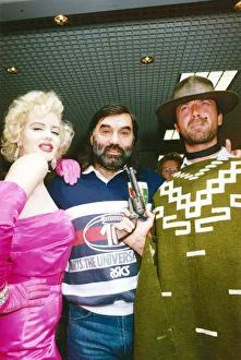 00807 Prints: George Best at the opening of HMV Videozone in Northumberland Street, Newcastle
