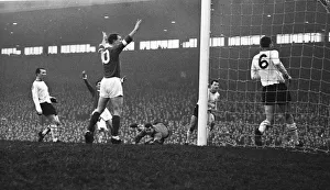 George Best scores his first ever goal for the Manchester United first team against