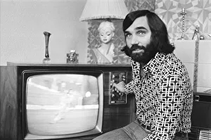 George Best seen here at his Manchester home after rumours that Stoke manager Tony