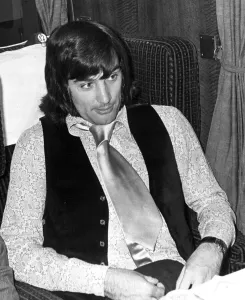 George Best seenn here on a train taking him back to Manchester following a disciplinary