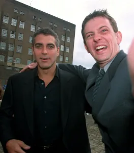 Ryebypost Prints: George Clooney and Matthew Wright at Battersea 1997 George Clooney is over here