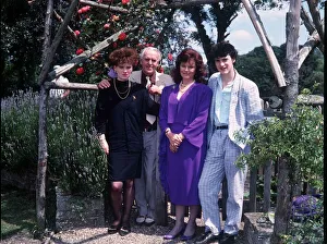 George Cole Actor with wife Penny and daughter Tara and son Toby July 1987
