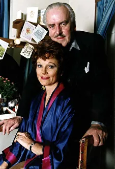 George Cole Actor and his wife Penny Morrell Actress in the dressing of the Theatre Royal