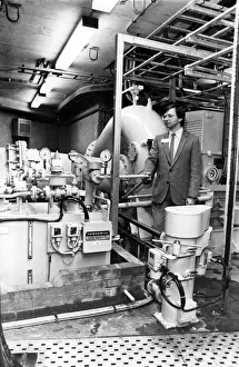 Northumberland Prints: George Darling, with Kielder Water hypo-electric generating equipment. 30th October 1985