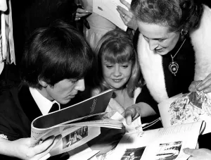 George Harrison and actress Hayley Mills at the Regal Cinema, Henley on Thames