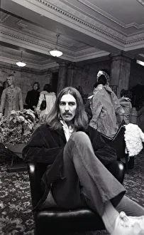 George Harrison in Birmingham City Centre before performing at the Town Hall