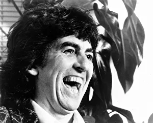 George Harrison former guitarist and singer in The Beatles pop group October 1988