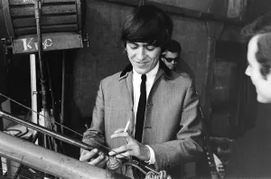 00179 Prints: George Harrison in Liverpool, for the Northern Premiere of A Hard Day