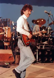 Beatles Colour Prints: George Harrison rehearsing at Shepperton Studios for his London Concert April 1992