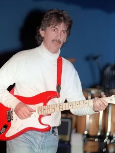 George Harrison rehearsing at Shepperton Studios for his London Concert Monday 6th April