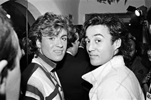 George Michael and Andrew Ridgeley of the pop group Wham! 2nd November 1984