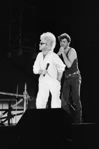 Last Prints: George Michael and Elton John, performing at the Wham! farewell concert entitled