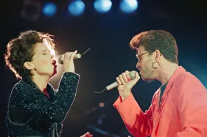 Aids Prints: George Michael and Lisa Stansfield perform These Are The Days of Our Lives at The Freddie