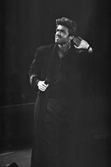 Benefit Prints: George Michael performing at the Stand by Me: AIDS Day Benefit concert at Wembley Arena