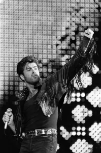 Last Prints: George Michael of pop duo Wham!, at their farewell concert entitled The Final