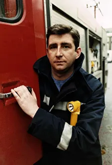 Firefighter Prints: Gerard Horan actor who stars in London Burning TV Programme November 1988