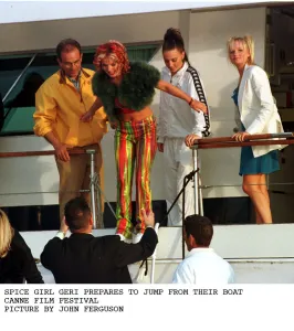 Geri Halliwell ginger spice of pop group Spice Girls at Cannes Film Festival