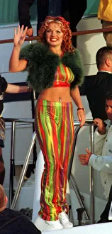 Core26 Prints: Geri Halliwell Ginger spice of pop group Spice Girls May 1997 at Cannes Film Festival