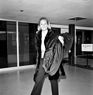00033 Prints: German actress Marly Hass today left Heathrow Airport for Hollywood where she lives