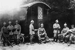 A German field commander on the Eastern Front commandeers a circus caravan as his parlour
